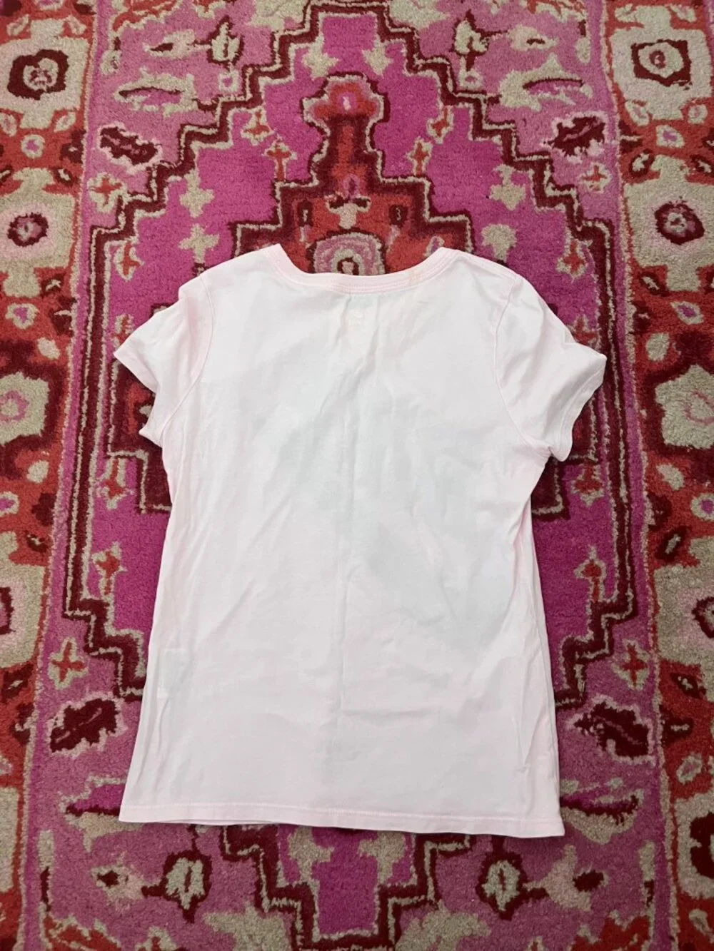 Nike Girl's Light Pink Block Letter Logo Reflective Short Sleeve T-Shirt